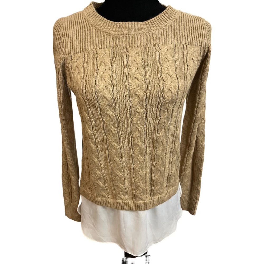 Kate & Mallory Acrylic Sweater with Shirt bottom XS
